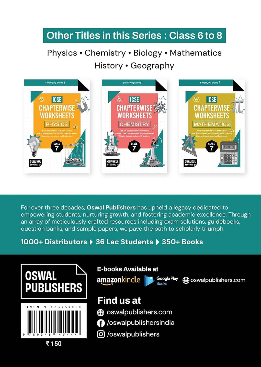 Oswal Gurukul ICSE Chapterwise Biology Worksheets Class 7 | 9789348145444 view 3