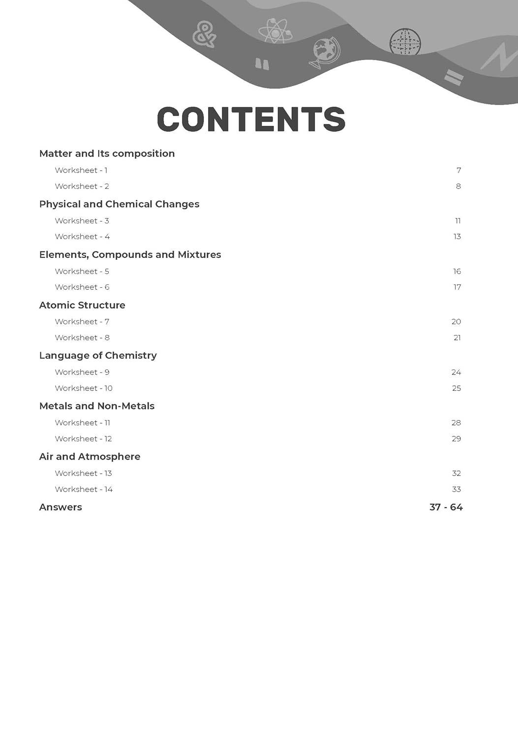 Oswal Gurukul ICSE Chapterwise Chemistry Worksheets Class 7 | 9789348145918  view 2