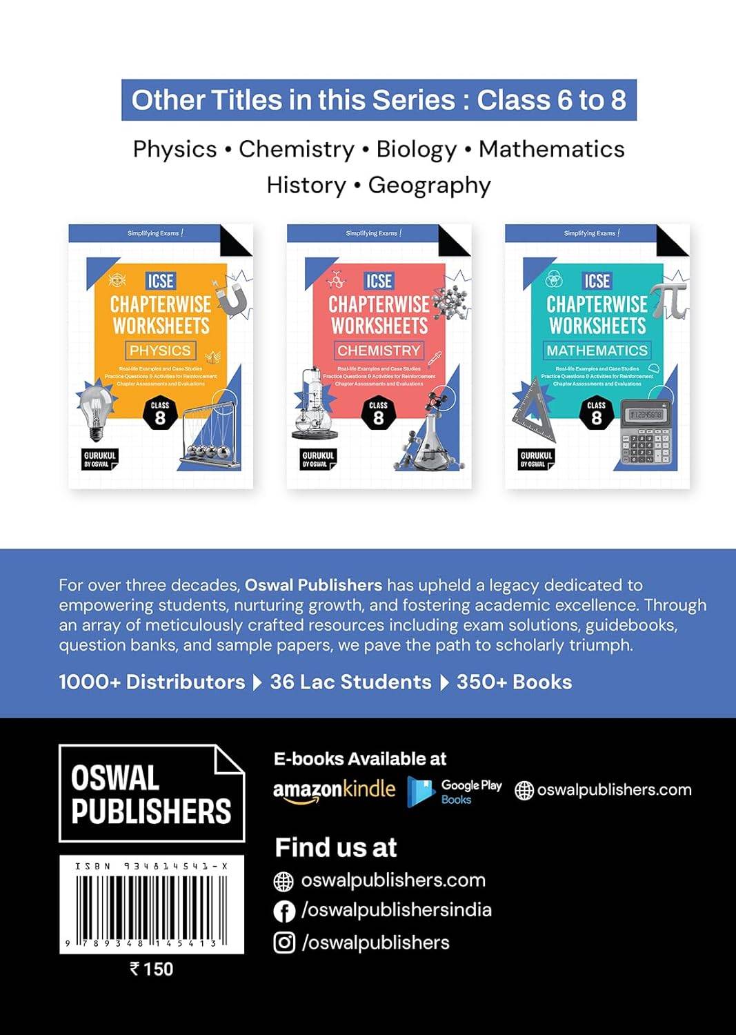 Oswal Gurukul ICSE Chapterwise Worksheets - Biology Class 8 | 9789348145413 view 3