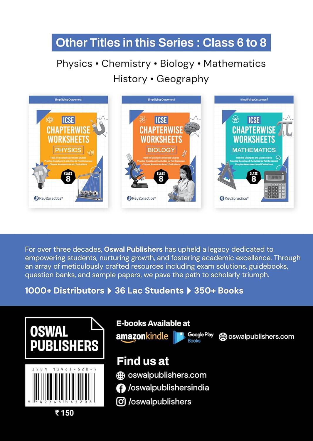 Oswal Gurukul ICSE Chapterwise Worksheets - Chemistry Class 8 | 9789348145208 view 3