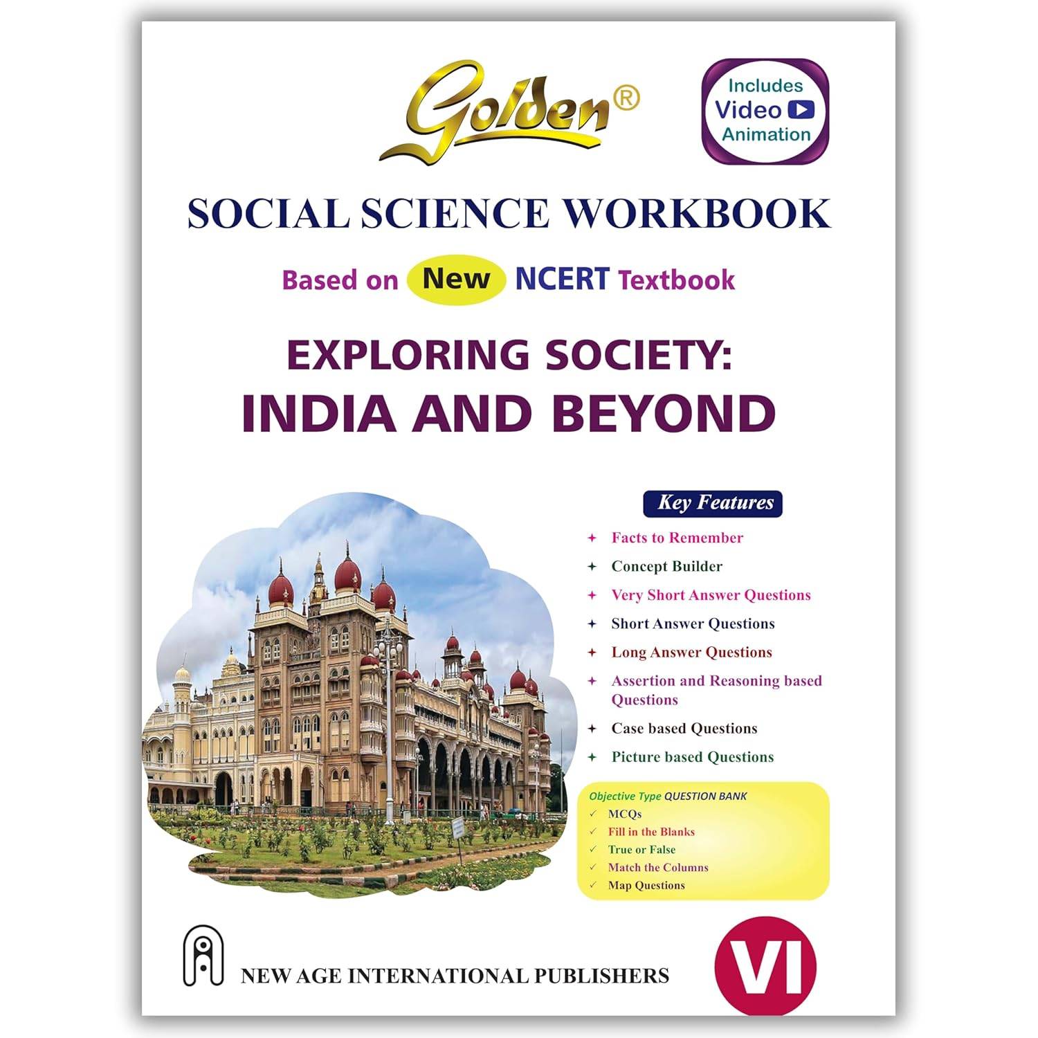 Golden Workbook Social Science Based on NEW NCERT Exploring Society: India And Beyond For Class 6 | For CBSE 2026 Exams | 9789360749187