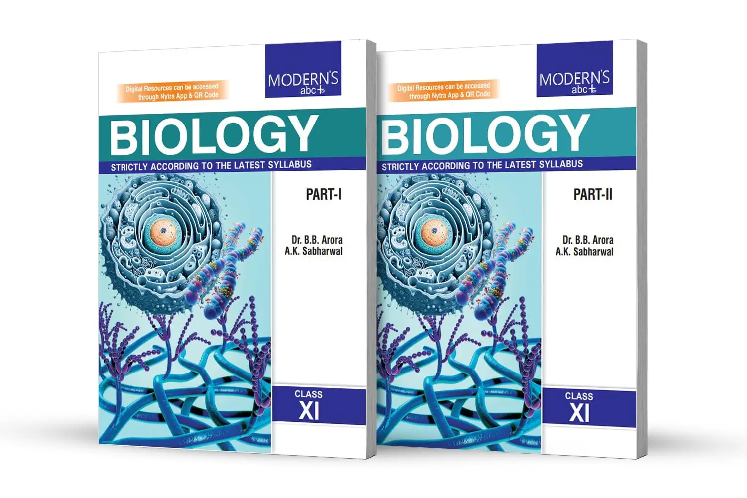 Modern ABC + Biology CBSE Class 11 Part 1 & 2 by BB Arora & AK Sabharwal | 9789389708257