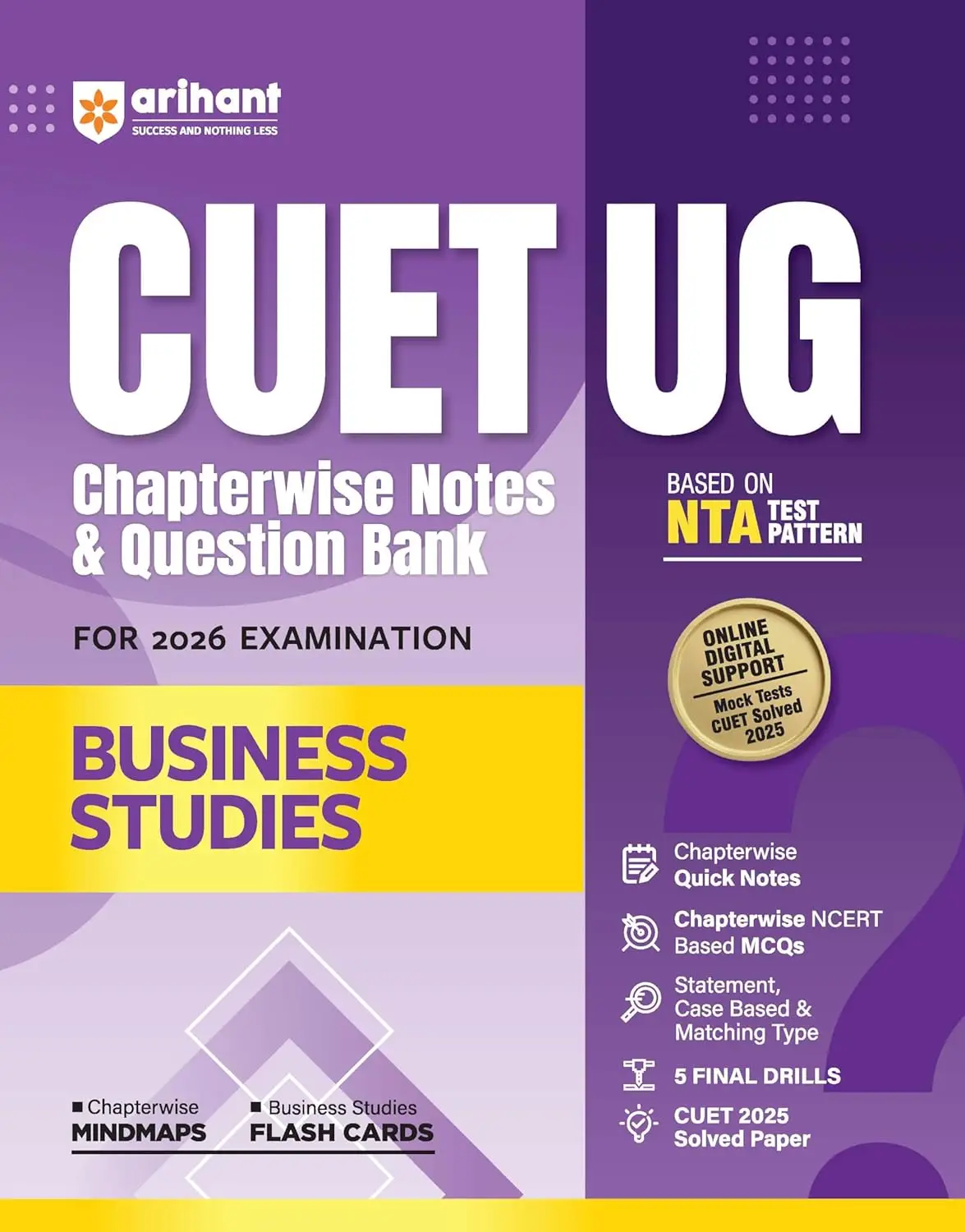 Arihant CUET UG Chapterwise Notes & Question Bank for 2026 Examination - Business Studies | 9789373941158 | G1220 view 2