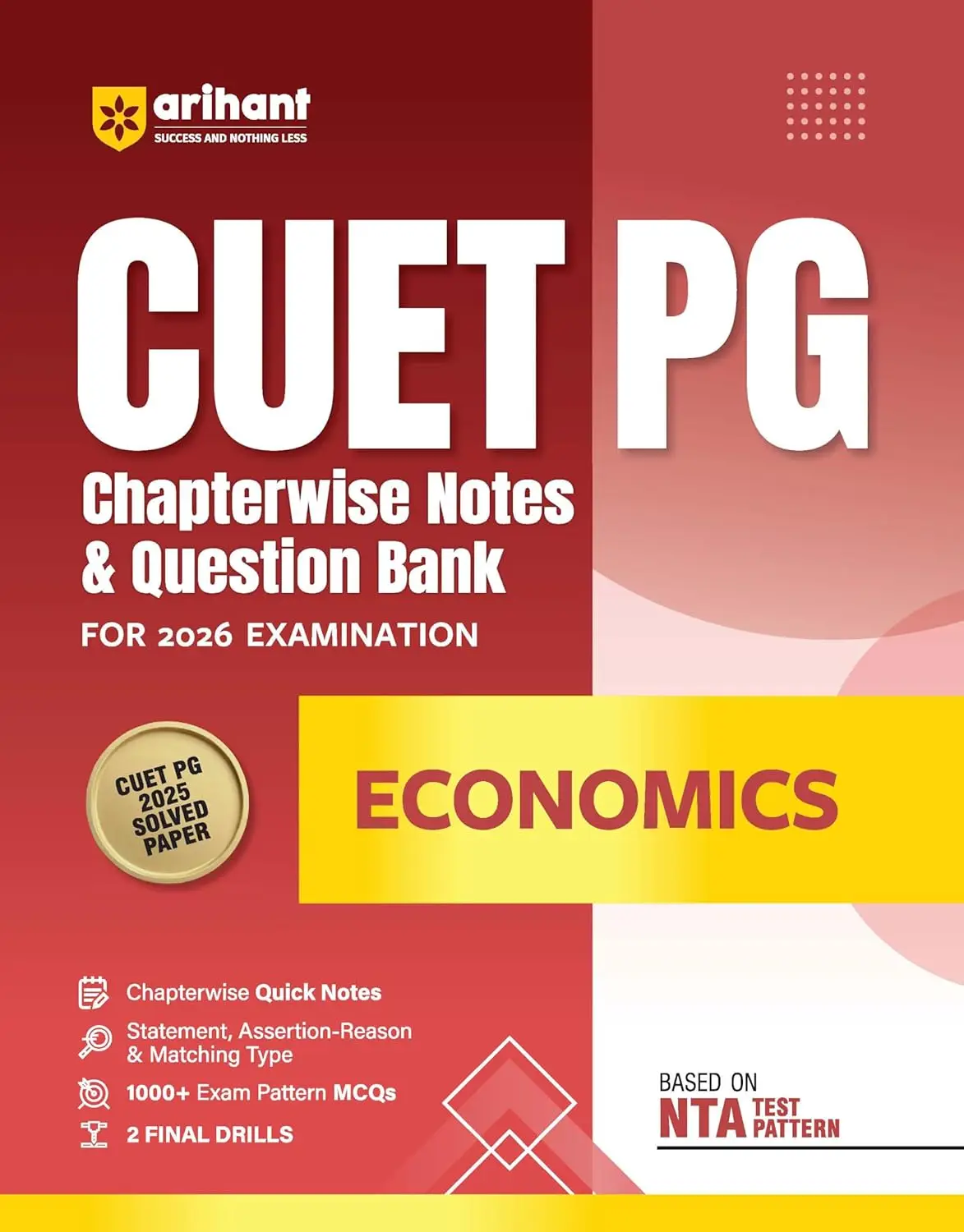 Arihant CUET PG Chapterwise Notes & Question Bank for 2026 Examination - Economics | 9789373940847 | G1224