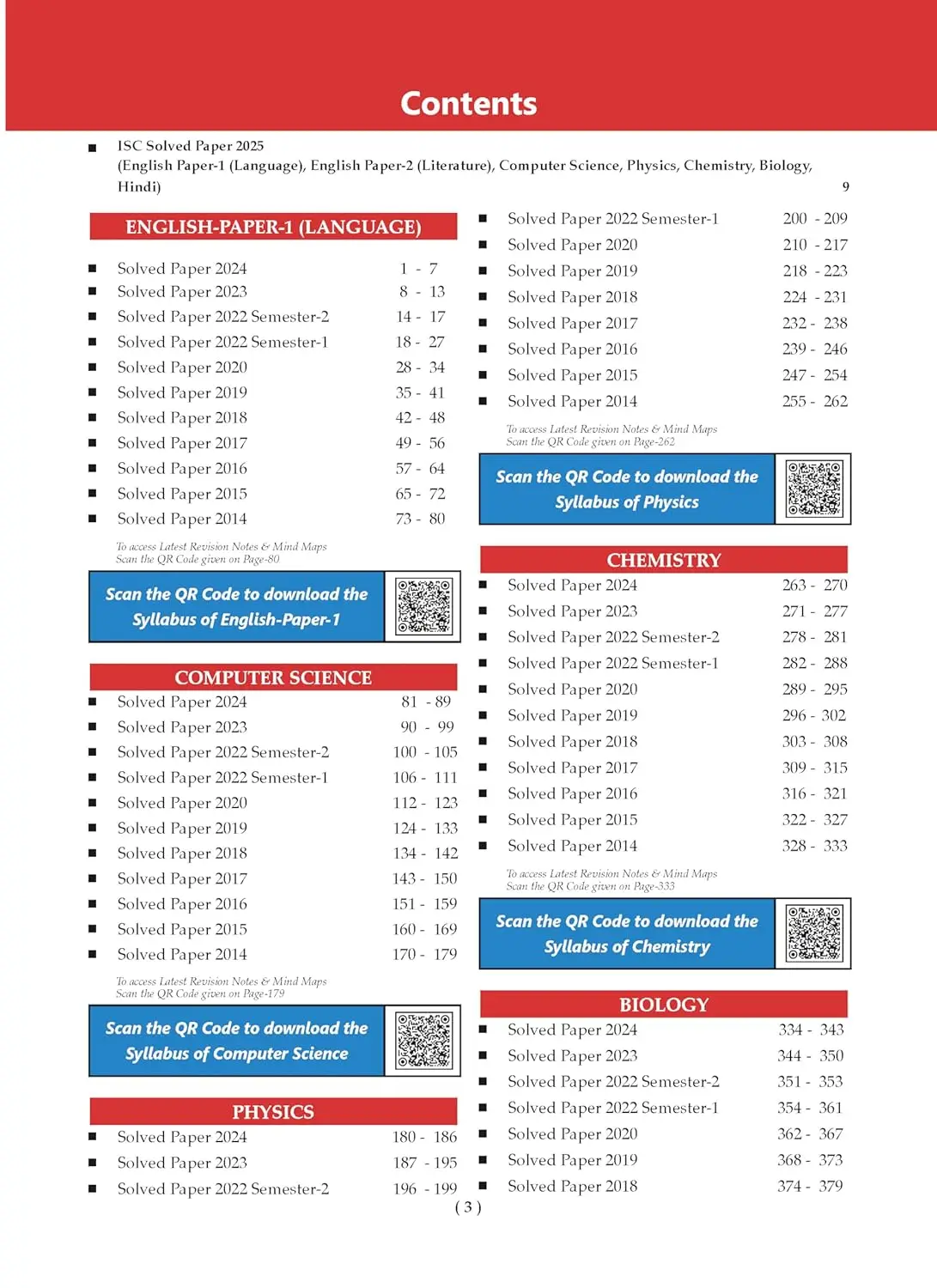 Oswaal ISC 12 Past 10 Years Solved Papers for Examination 2026 (2015-2025) - Science PCB - English 1, English 2, Physics, Chemistry, Biology, Computer Science & Hindi | 9789367477243 view 2