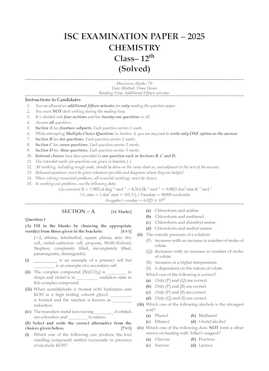 Oswaal ISC 12 Past 10 Years Solved Papers for Examination 2026 (2015-2025) - Science PCB - English 1, English 2, Physics, Chemistry, Biology, Computer Science & Hindi | 9789367477243 view 8