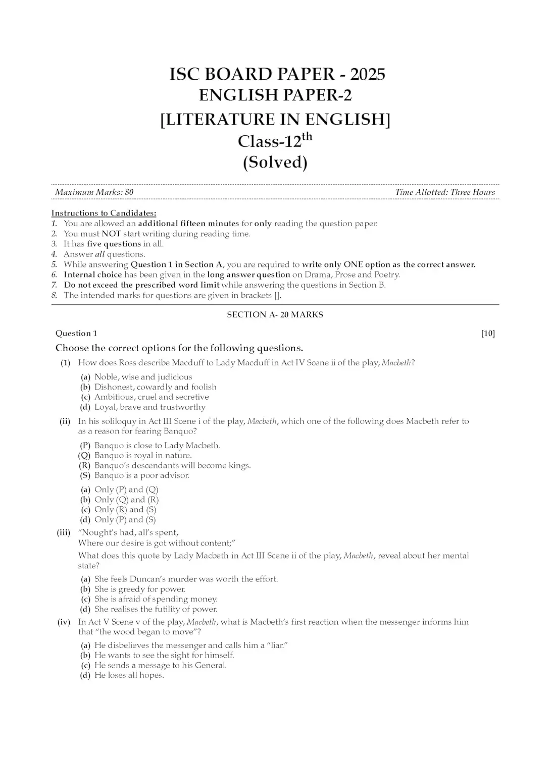 Oswaal ISC 12 Past 10 Years Solved Papers for Examination 2026 (2015-2025) - Commerce - English 1, English 2, Accounts, Economics, Commerce, Business Studies, Mathematics, Hindi, Computer Science | 9789367477588 view 5