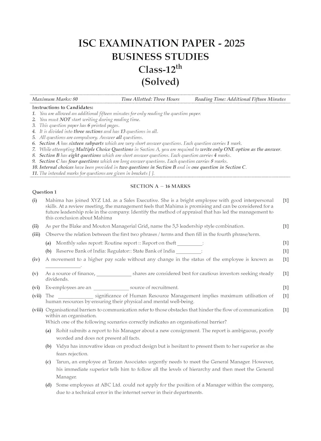 Oswaal ISC 12 Past 10 Years Solved Papers for Examination 2026 (2015-2025) - Commerce - English 1, English 2, Accounts, Economics, Commerce, Business Studies, Mathematics, Hindi, Computer Science | 9789367477588 view 8
