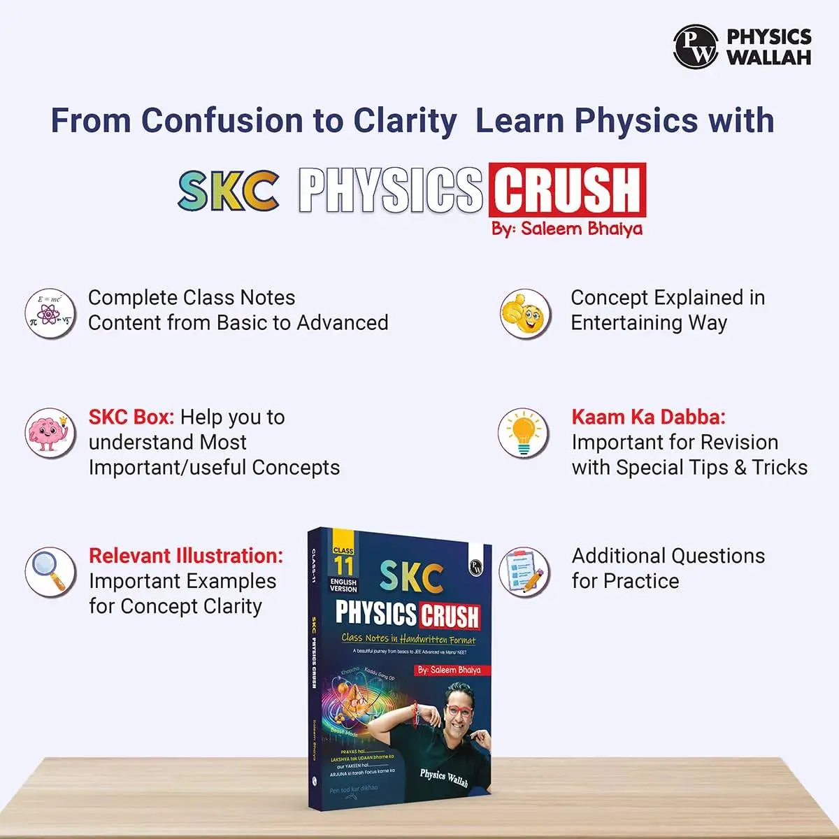 Saleem Bhaiya SKC Class 11 Physics Crush Notes In Handwritten | 9789371533591 view 2