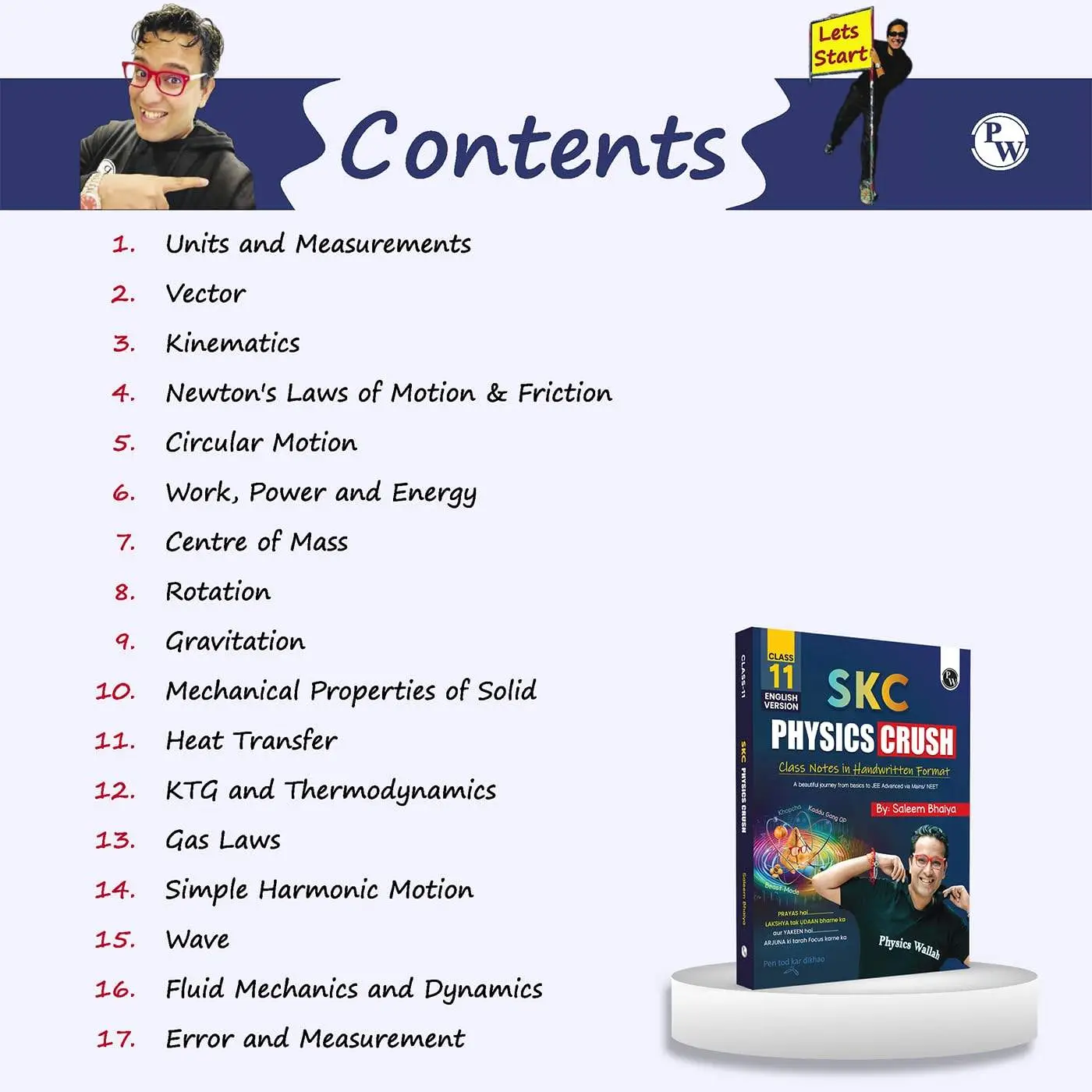Saleem Bhaiya SKC Class 11 Physics Crush Notes In Handwritten | 9789371533591 view 3