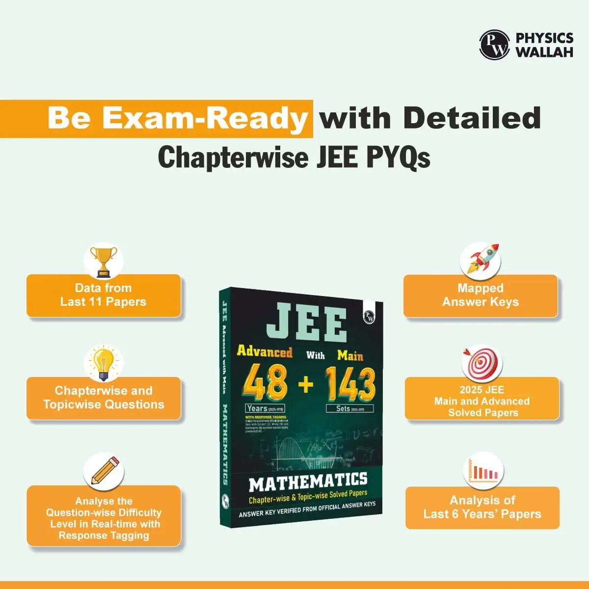 Physic Wallha JEE Adv & Mains Mathematics 48 Years Chapter & Topicwise Solved Papers | 9789371533416 view 2