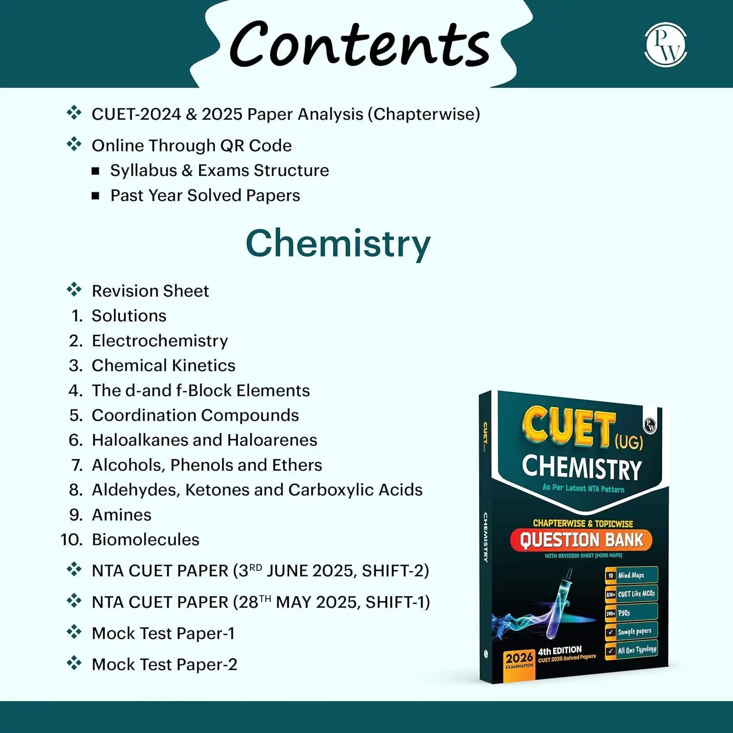 Physic Wallha CUET UG Entrance Exam Books 2026 – Chemistry | Chapterwise & Topicwise MCQs Question Bank (2025–2022) | 9789371538602 view 4