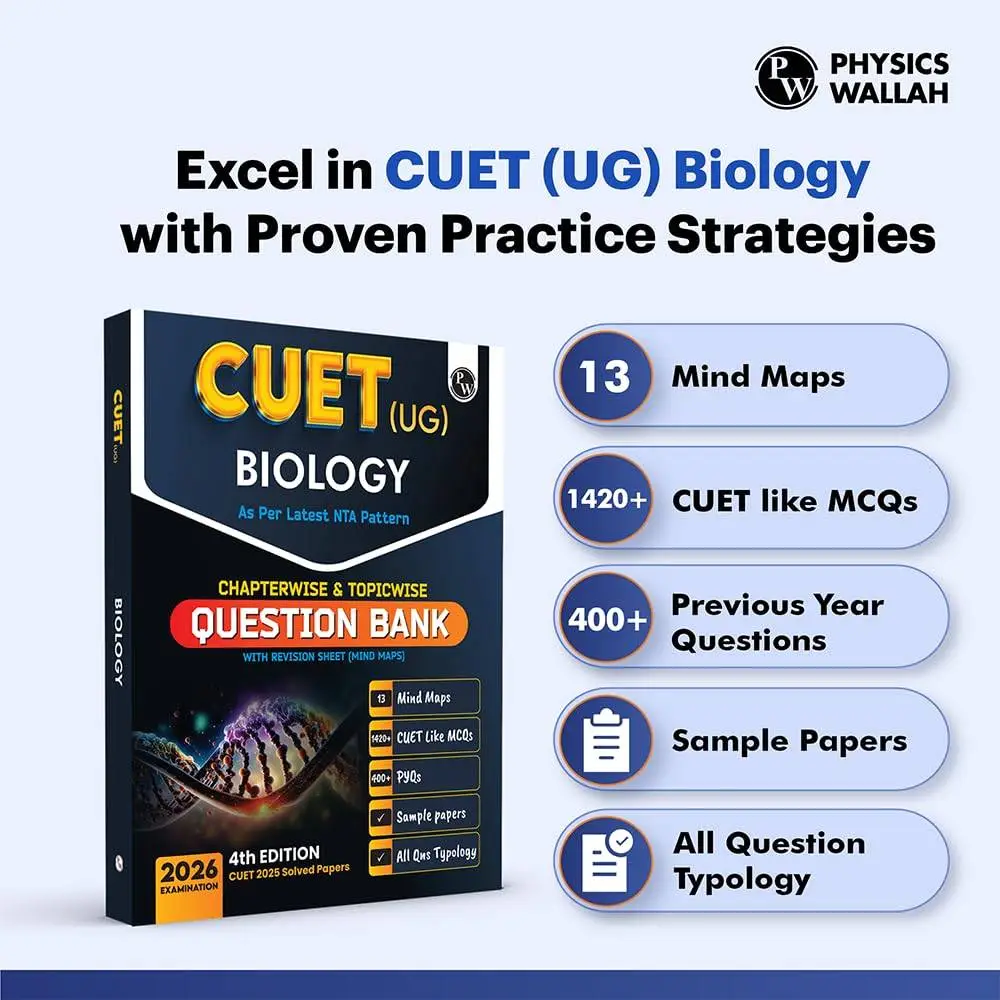 Physic Wallha CUET UG Entrance Exam Books 2026 – Biology | Chapterwise & Topicwise MCQs Question Bank (2025–2022) | 9789371531726 view 2
