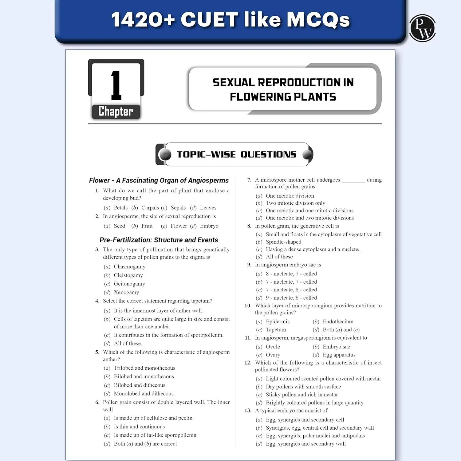 Physic Wallha CUET UG Entrance Exam Books 2026 – Biology | Chapterwise & Topicwise MCQs Question Bank (2025–2022) | 9789371531726 view 4