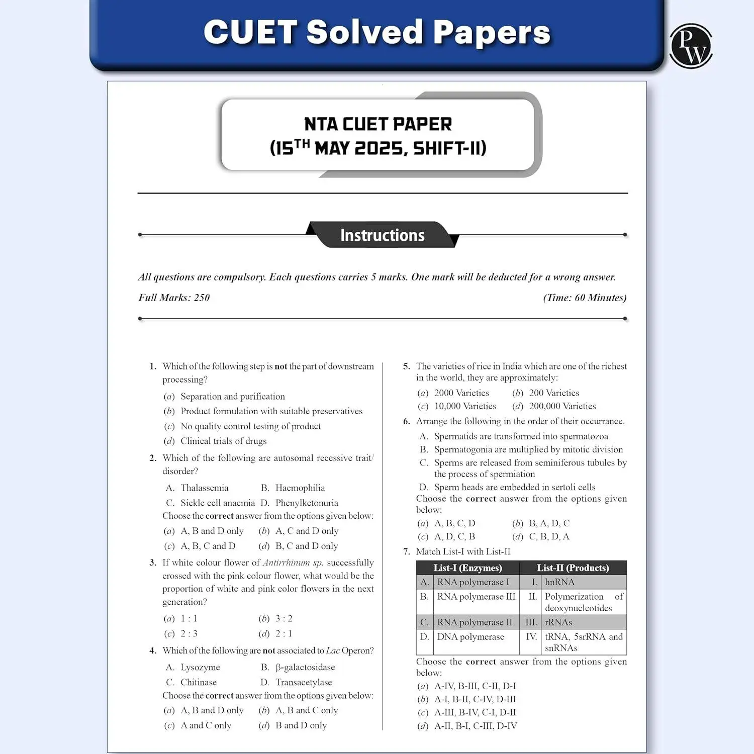 Physic Wallha CUET UG Entrance Exam Books 2026 – Biology | Chapterwise & Topicwise MCQs Question Bank (2025–2022) | 9789371531726 view 5