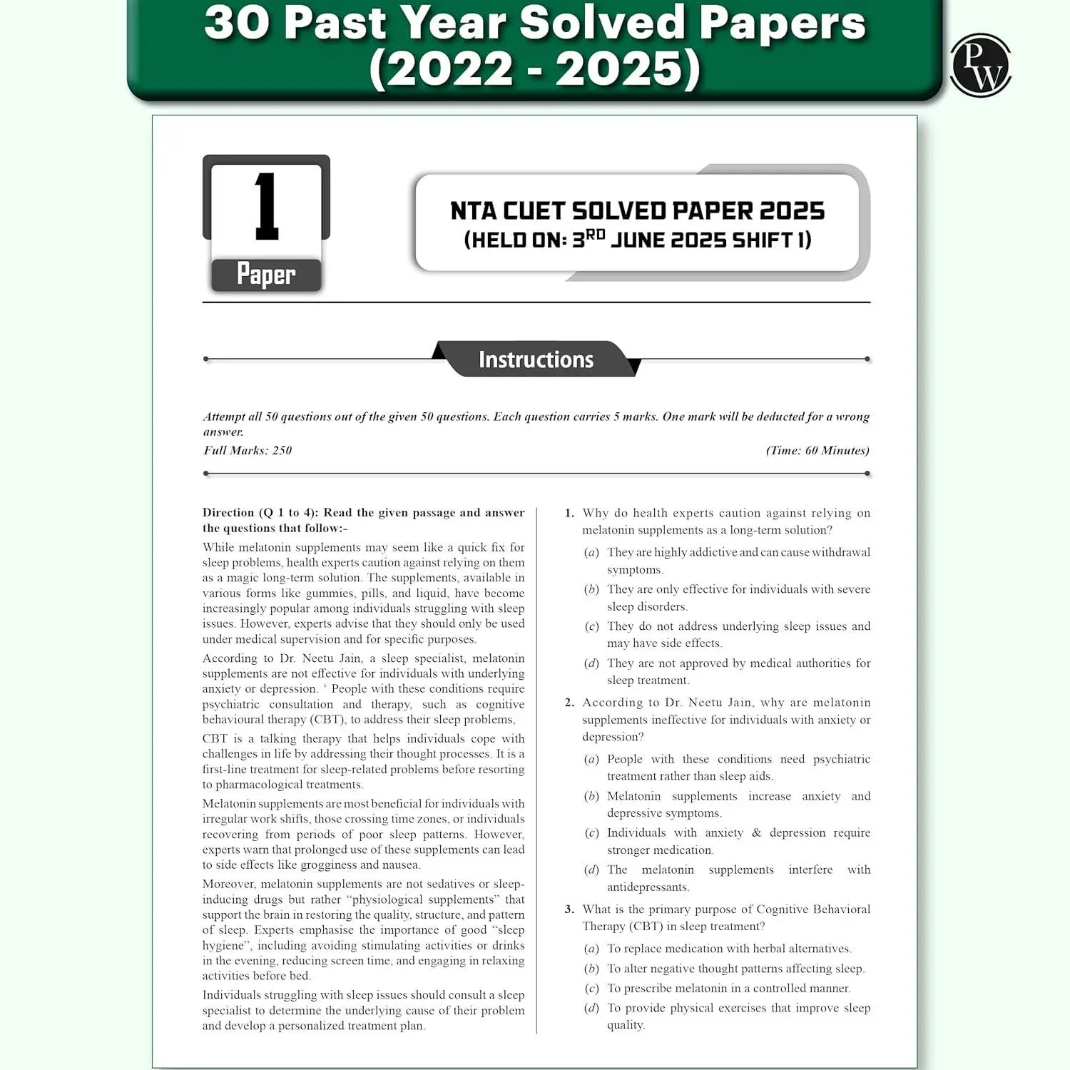 CUET UG Entrance Exam Books 2026 –GT & English Language | 40 Past Years Solved Papers (2025–2022) | 9789371533492 view 3