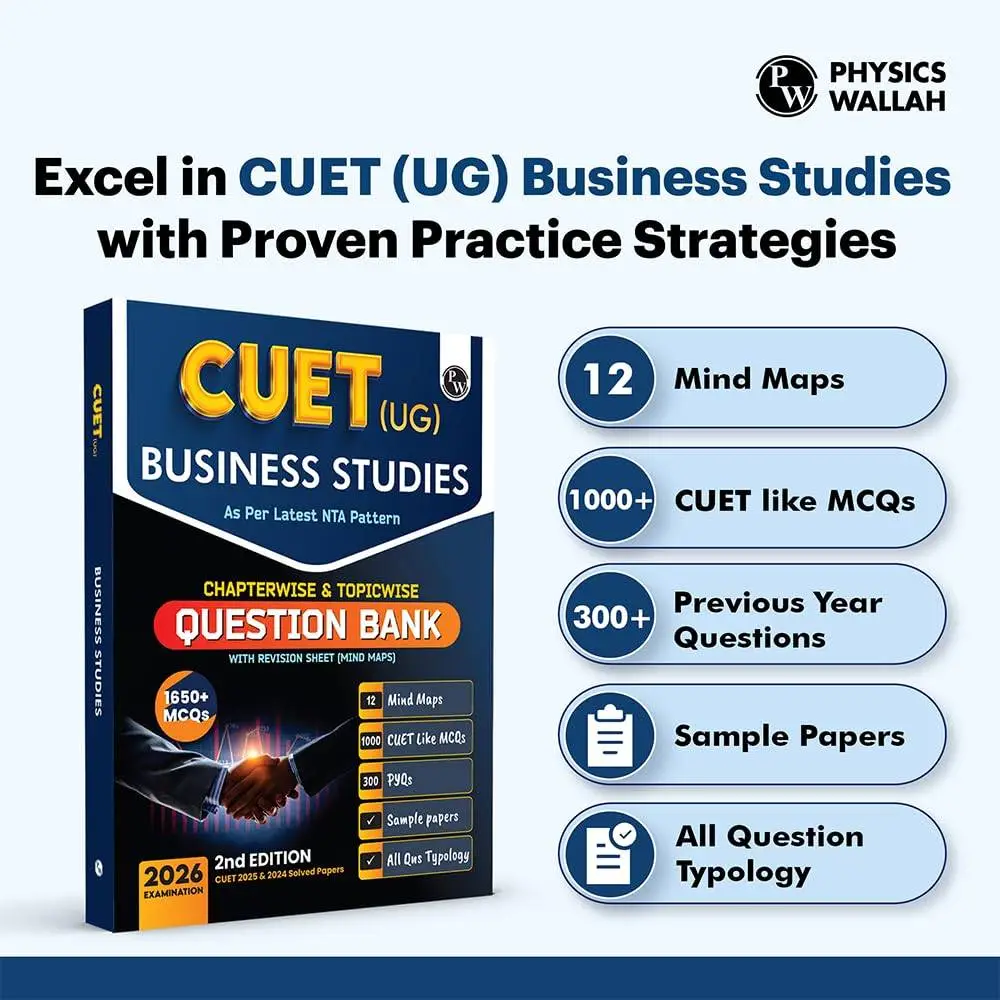 Physic Wallha CUET (UG) Business Studies Chapterwise & Topicwise Question Bank for 2026 | Past Year Questions (2025-2022) | 9789374673850 view 2
