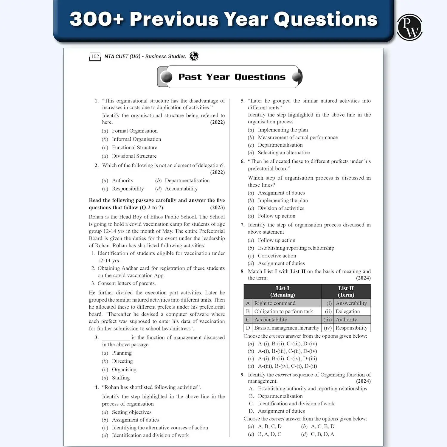 Physic Wallha CUET (UG) Business Studies Chapterwise & Topicwise Question Bank for 2026 | Past Year Questions (2025-2022) | 9789374673850 view 4