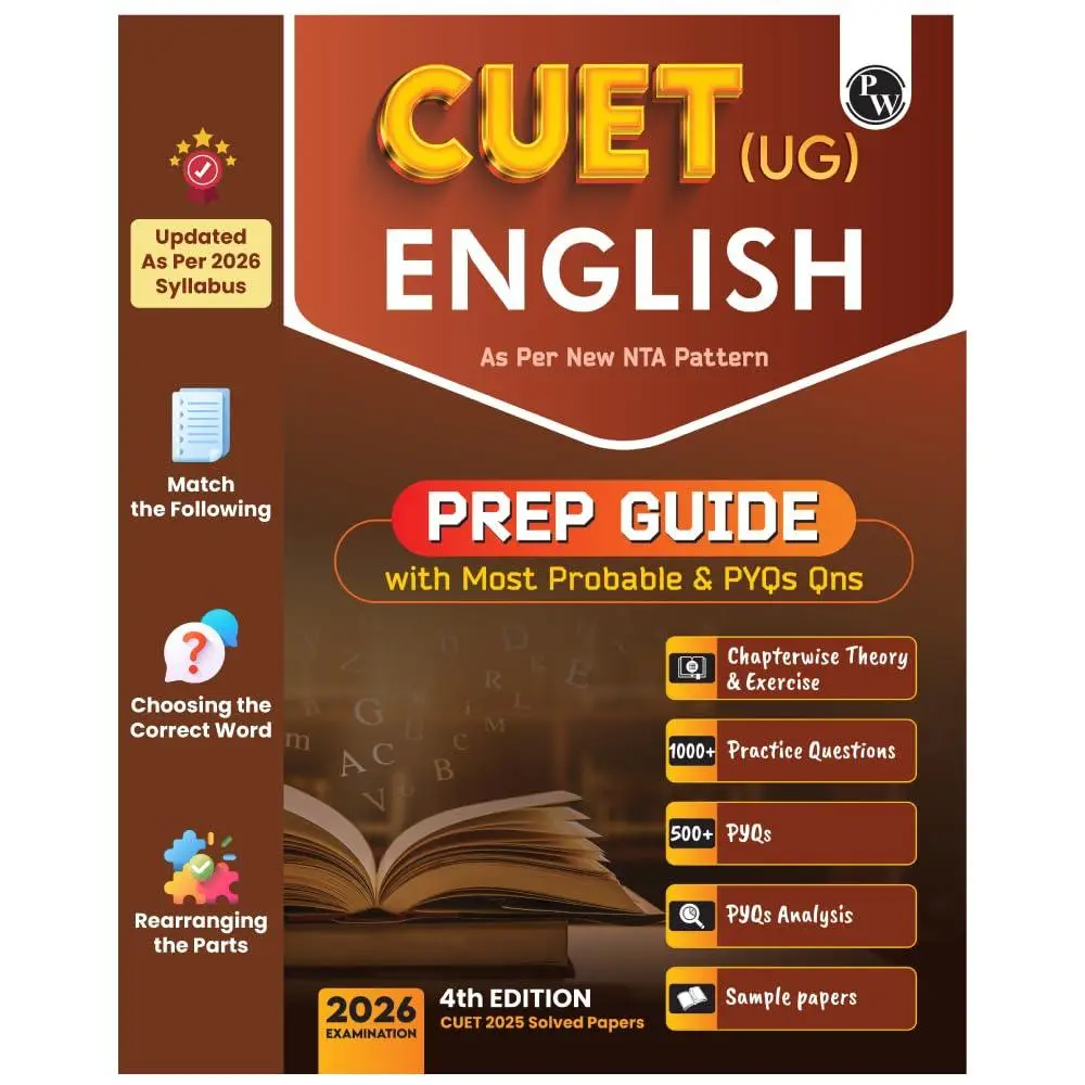 Physic Wallha CUET UG Entrance Exam Books 2026 – English Language Chapterwise & Topicwise Theory (2025–2022) | 9789371539159