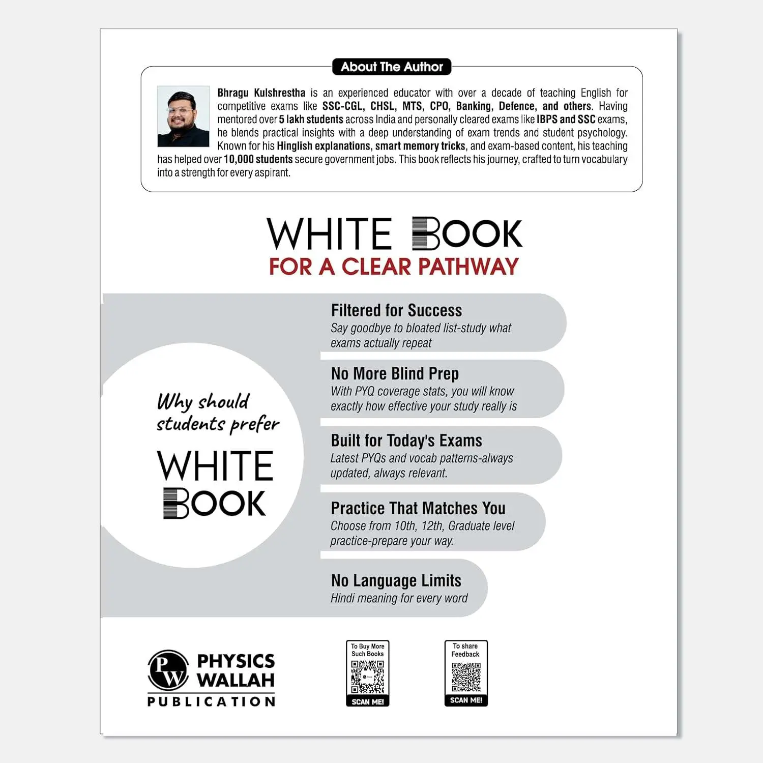 Physics Wallha White Book of English Vocabulary June 2025 Edition Bhragu Kulshrestha | 9789368973119 view 3