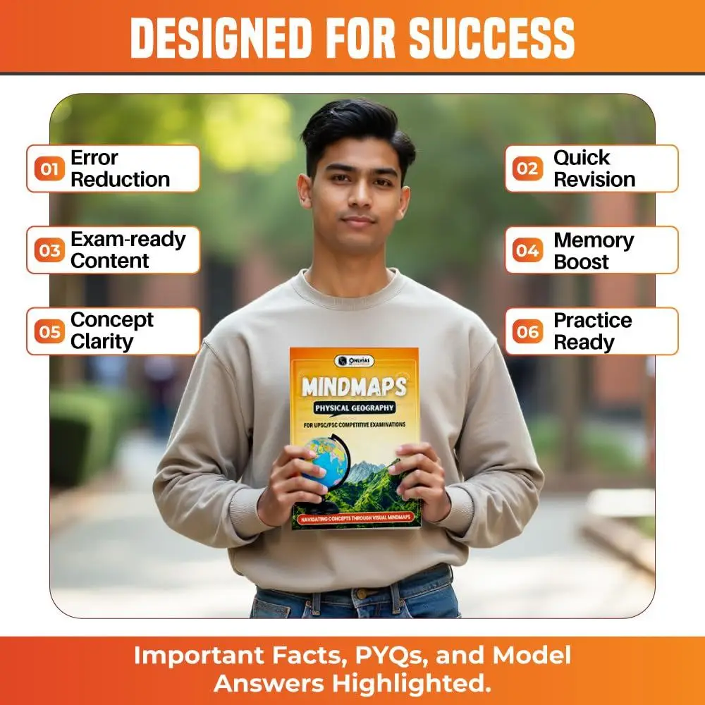 Physics Wallha ONLYIAS UPSC Mindmaps Physical Geography For UPSC/PSC Competitive Examinations | 9789368974246 view 5