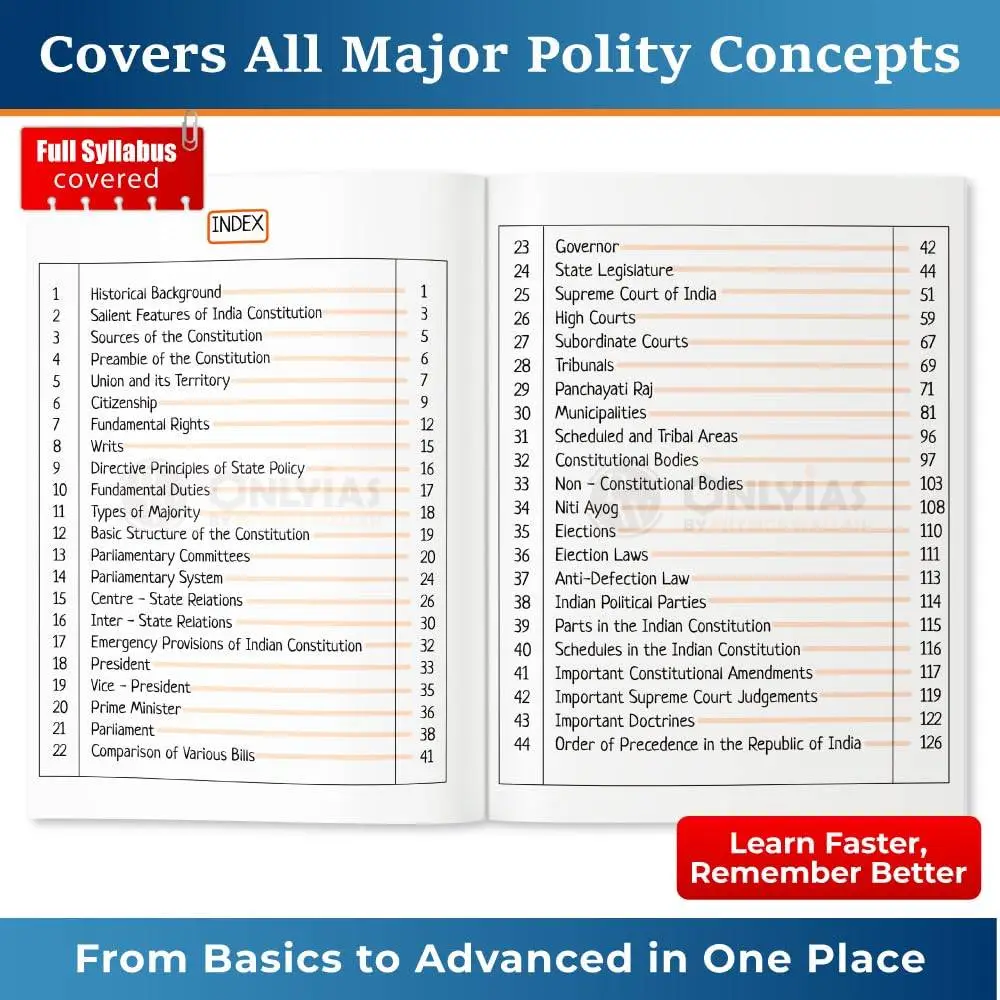 Physics Wallha ONLYIAS UPSC Mindmaps Indian Polity For UPSC/PSC Competitive Examinations | 9789368971863 view 2