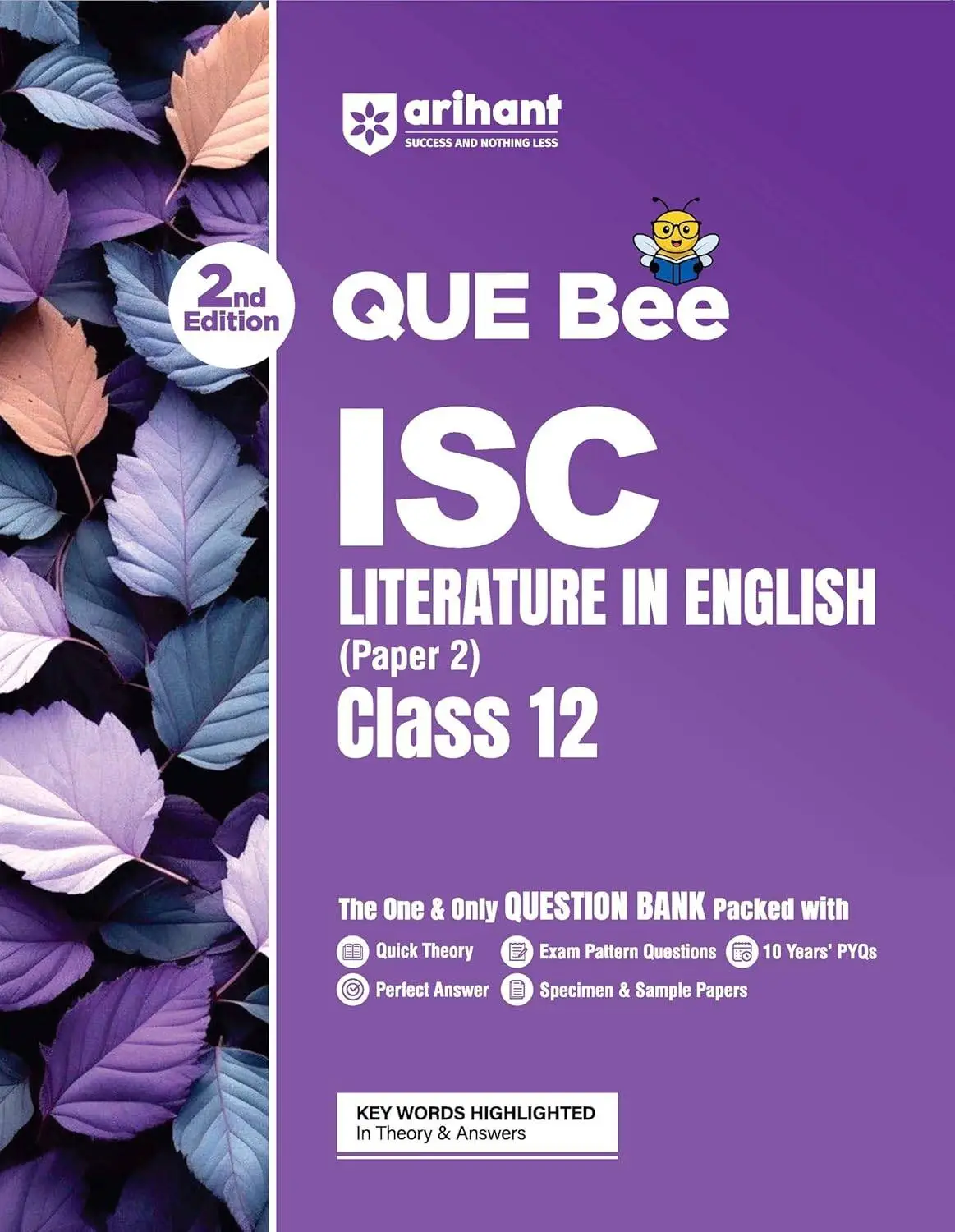 Arihant ISC Class 12 Question Bank - English Literature Exam 2027 | QUE Bee 2nd Edition 2027 | F1323 | 9789378160356