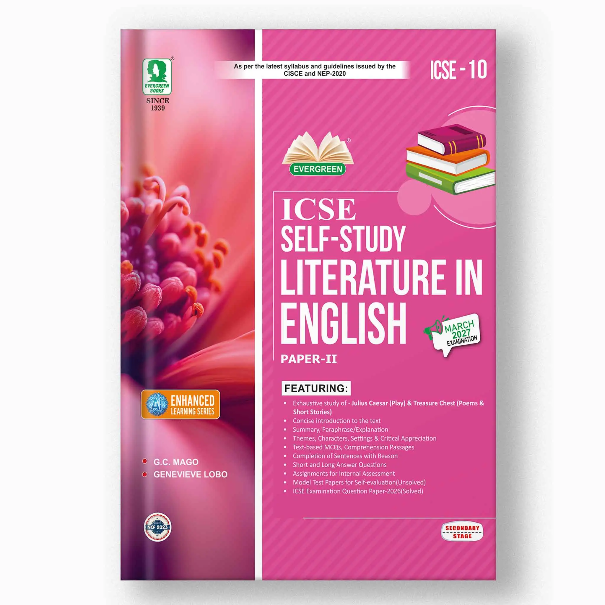 Evergreen ICSE Self-Study Class 10 Literature in English - Paper-II | 9788173136757