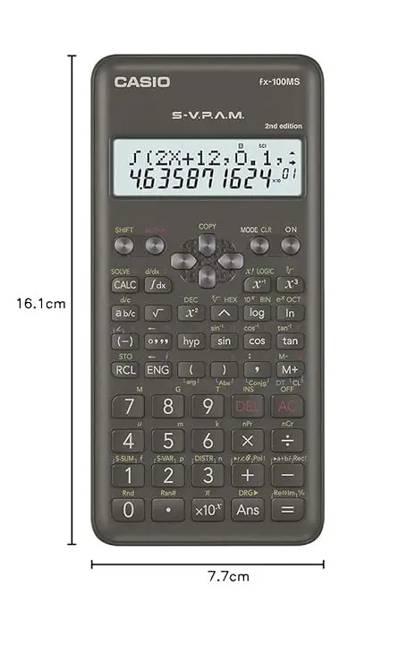 Casio FX-100MS 2nd Gen Non-Programmable Scientific Calculator view 3