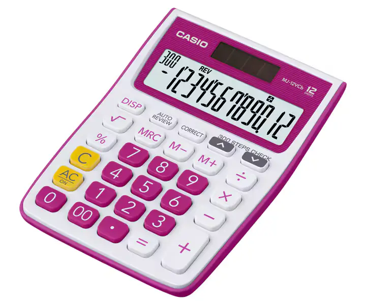 Casio Mini Desk Type MJ-12VCb RD Calculators