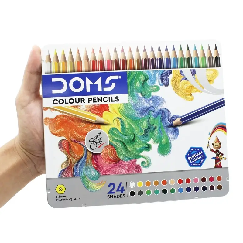 Doms Colour Pencils Flat Tin 24 Shades | 8906073772061 view 3
