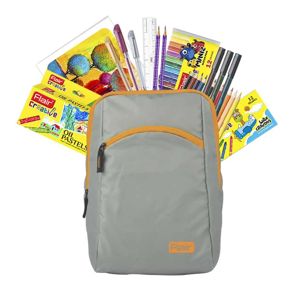 Flair Creative Series Art Club Combination Smart Kit | With Free Zipper Bag | A Complete Coloring Kit | 12 Products & 17 Units, Body Color of Bag May Vary view 2