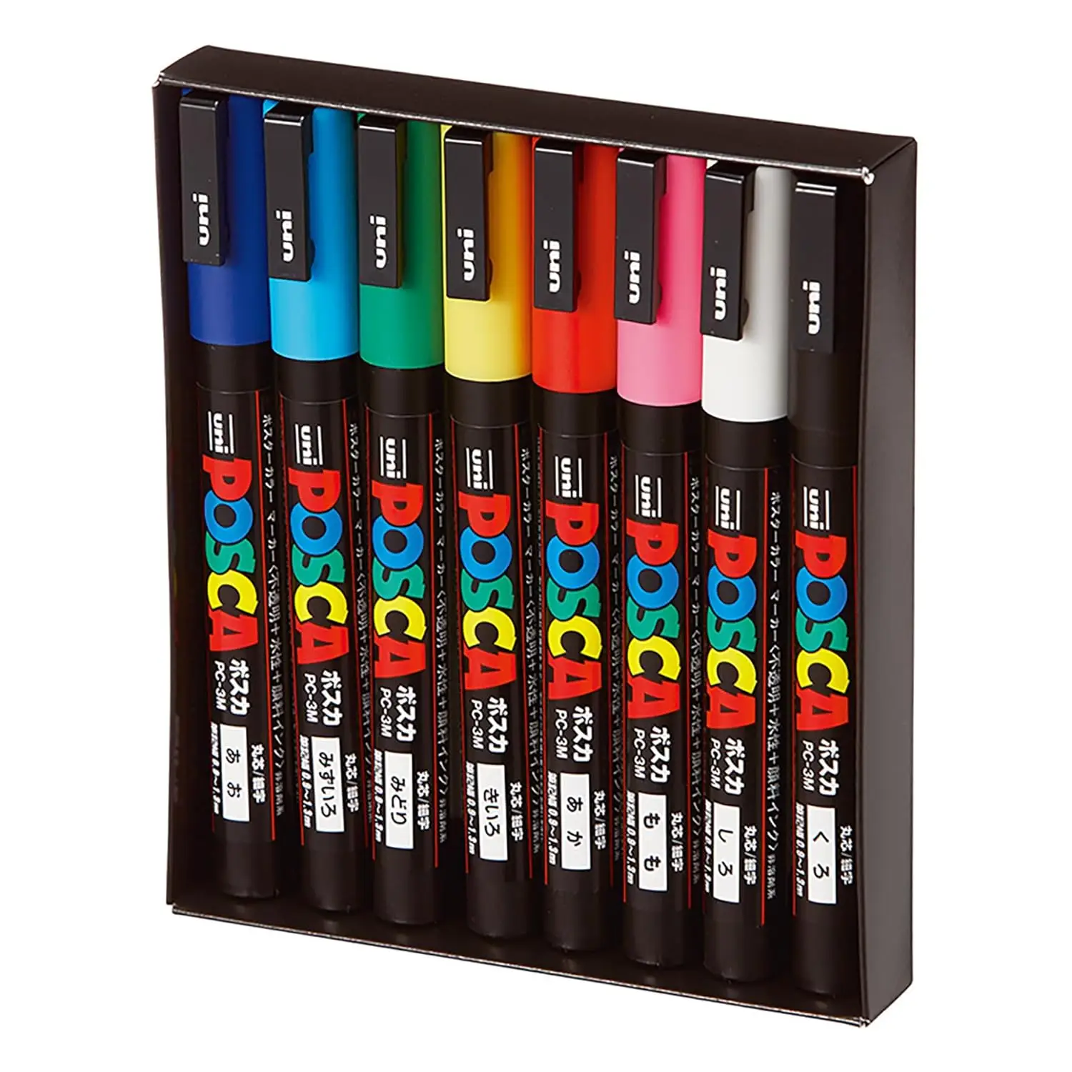 Posca PC-3M Marker | 0.9-1.3 mm Bullet Shaped Tip (Multicolor, Pack of 8) | 4902778246115 view 3