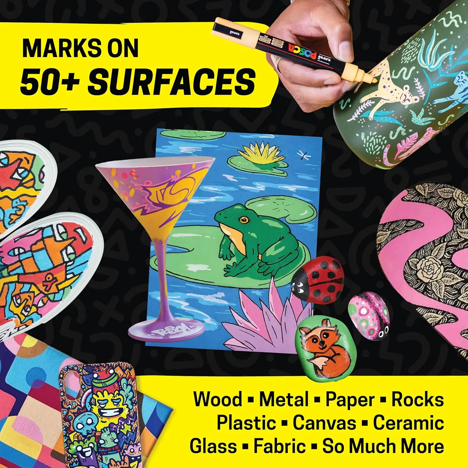 Posca PC-3M Marker | 0.9-1.3 mm Bullet Shaped Tip (Multicolor, Pack of 8) | 4902778246115 view 4