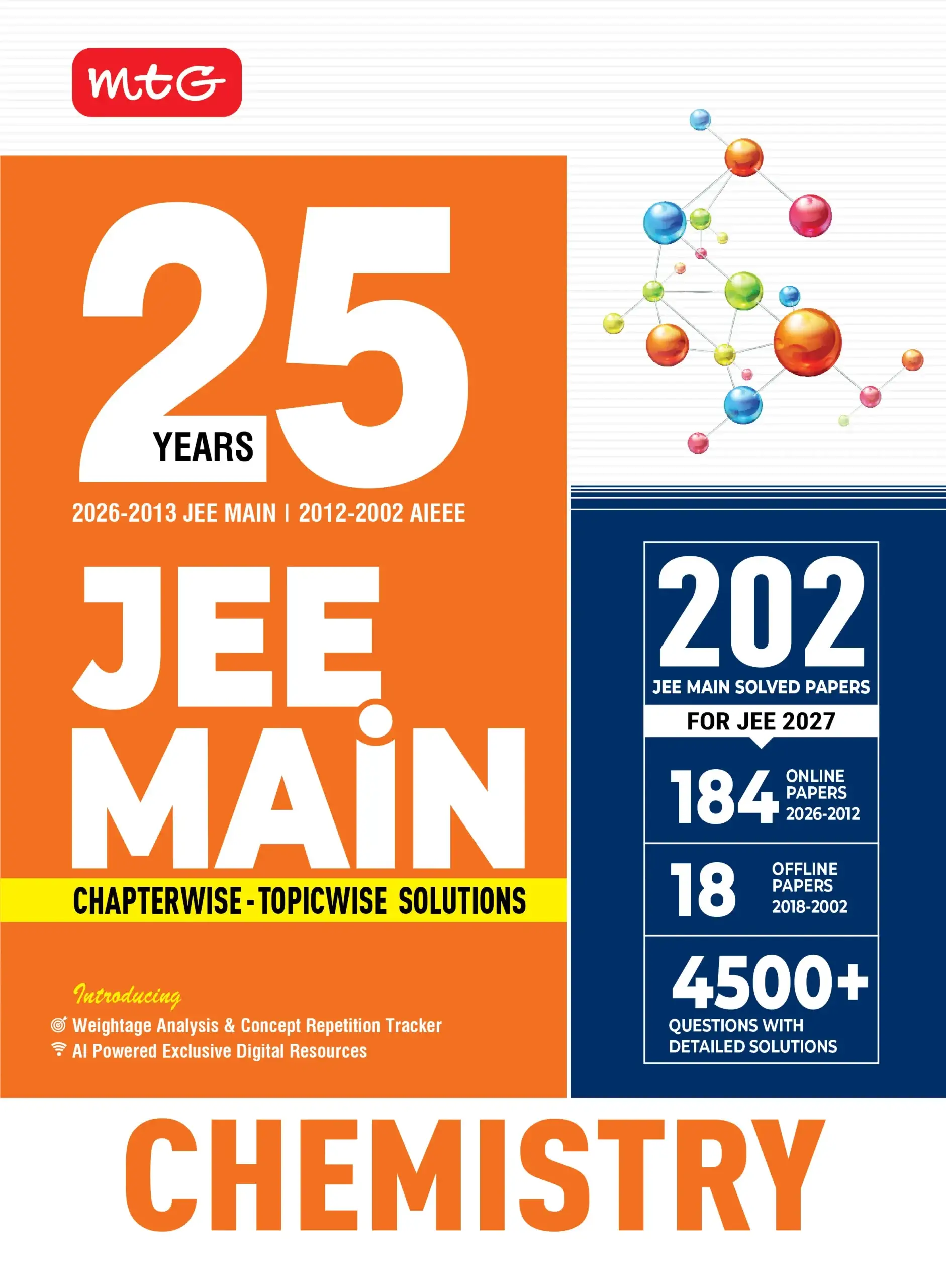 25 Years JEE MAIN Chapterwise Topicwise (2026-2002) – Chemistry For 2027 Exam | 9789375448372