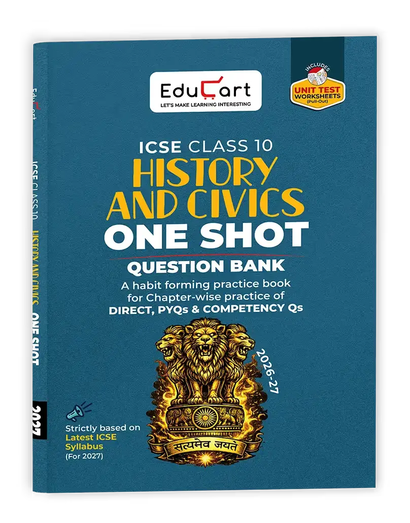Educart ICSE Class 10 History & Civics One Shot Question Bank 2026-27 | 9789375162797