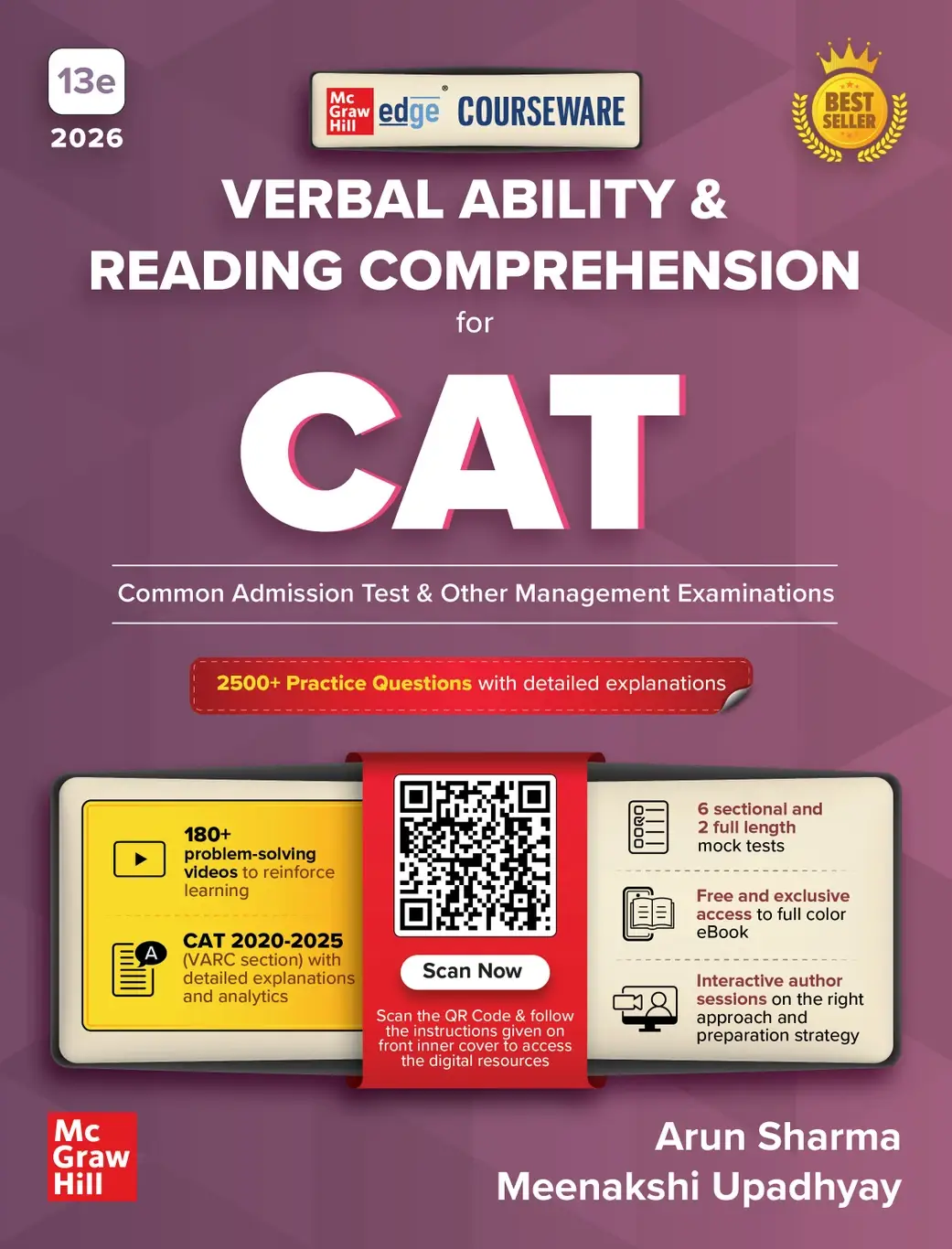 McGraw Hill Education India Verbal Ability & Reading Comprehension, 13e for CAT 2026 by Arun Sharma | 9789364444842