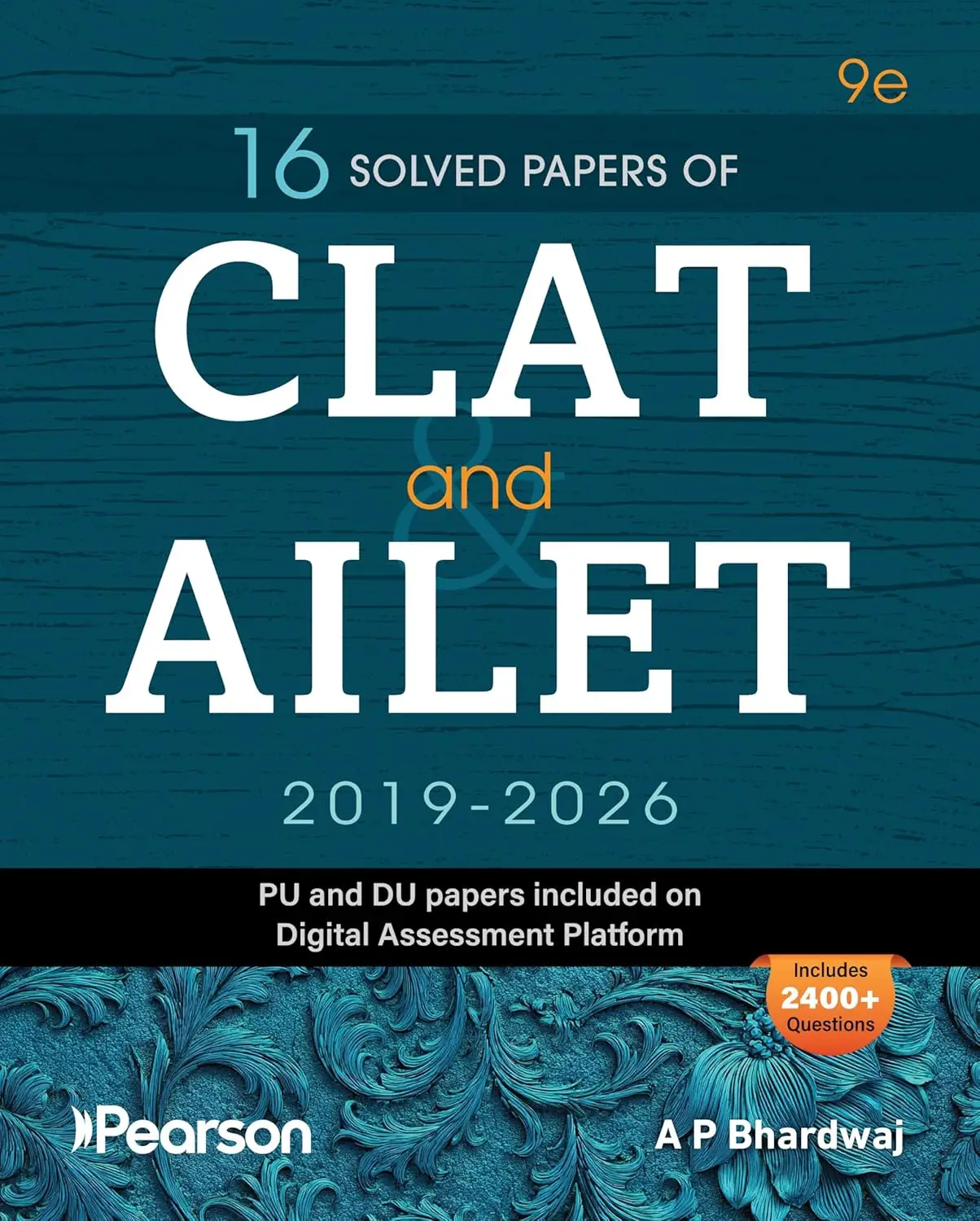 Pearson | 16 years Solved Papers of CLAT and AILET 2019-2026|Free PU and DU papers online| 9789371369961