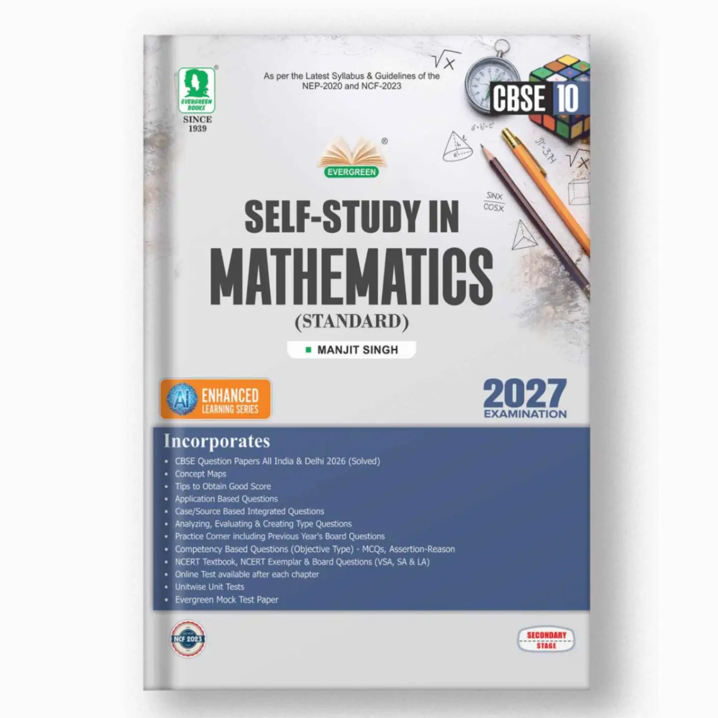 Self-Study in Mathematics (Standard) for 2027 Exam by Manjit Singh
