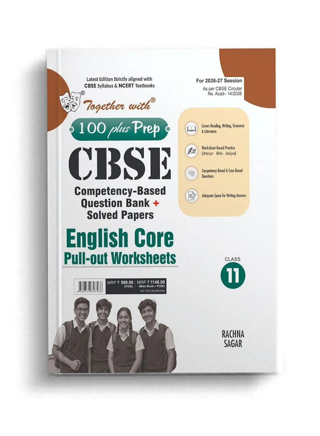 Together with 100 Plus Prep CBSE Question Bank for Class 11 English Core POW 2026-27 edition | 9789378328466