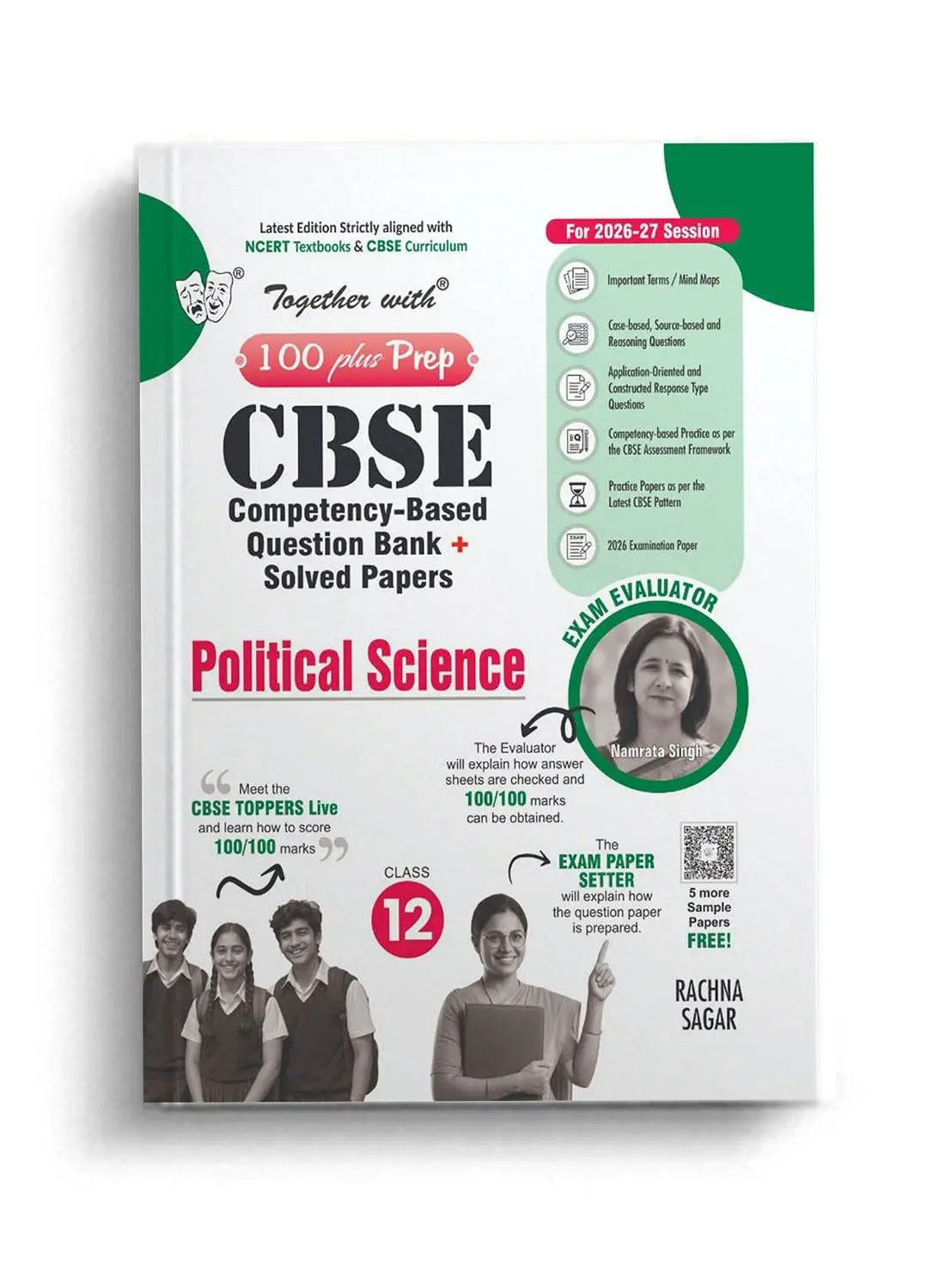 Together with 100 Plus Prep CBSE Question Bank for Class 12 Political Science 2026-27 | 9789378323294