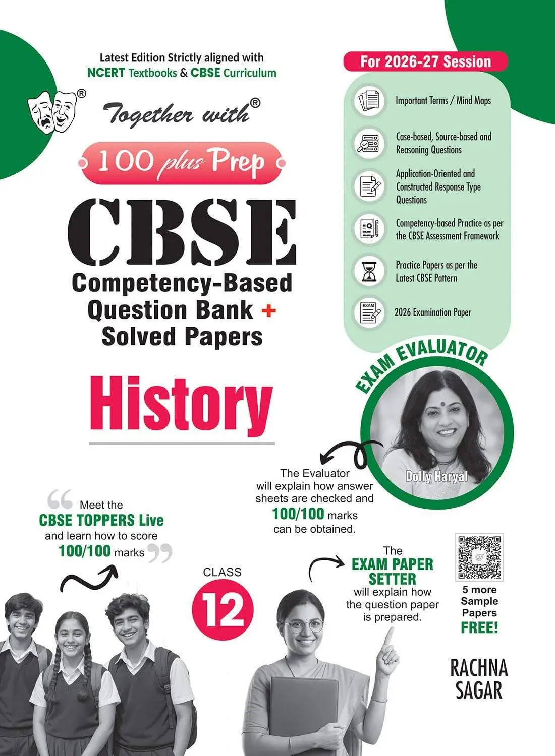 Together with 100 Plus Prep CBSE Chapter wise Question Bank History for Class 12 2026–2027| 9789378320613