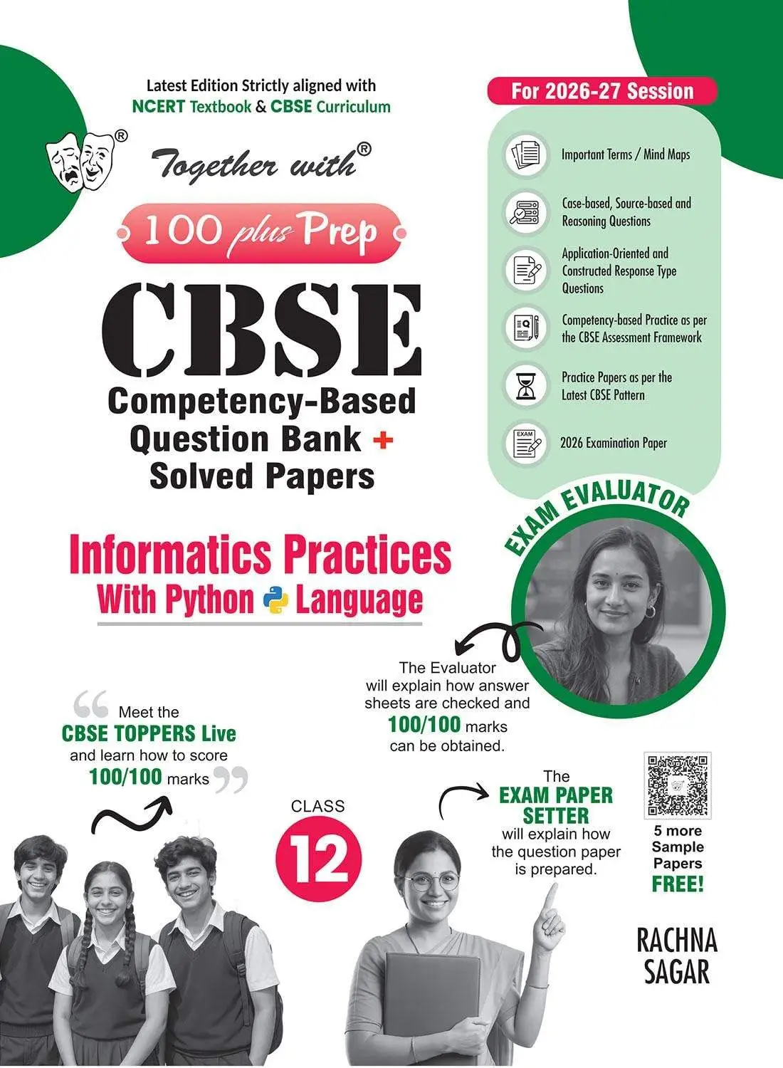 Together with 100 Plus Prep CBSE Question Bank Class 12 Informatics Practices | For 2027 Exam | 9789378325496