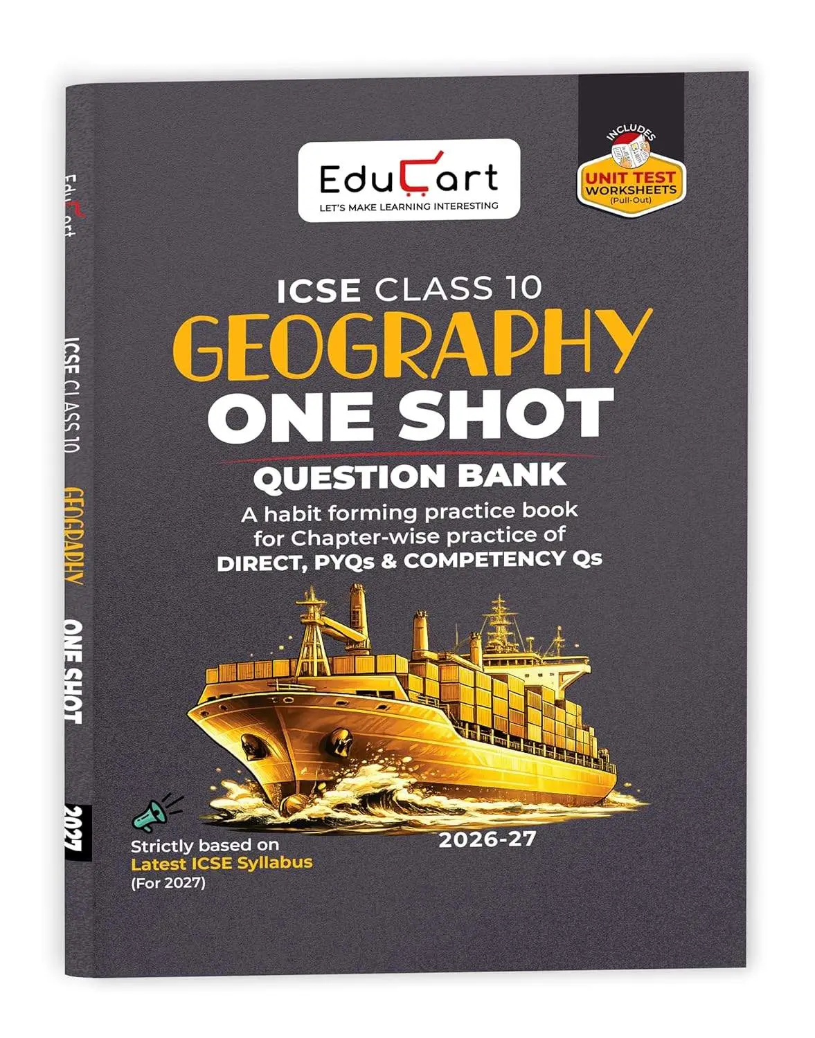 Educart ICSE Class 10 Geography One Shot Question Bank 2026-27 | Latest Syllabus 2027 Exam | 9789375164265