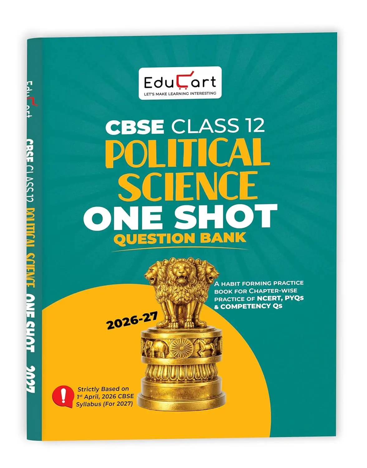 Educart CBSE Class 12 Political Science One Shot Question Bank 2026–27 | 9789375168409
