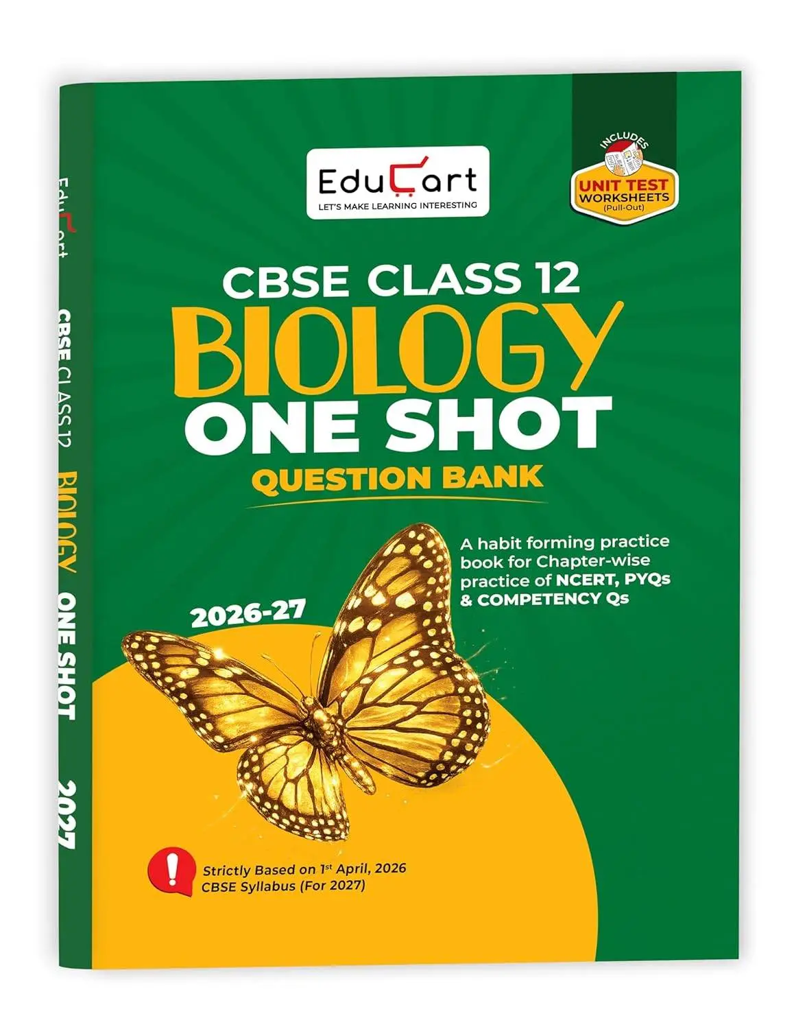 Educart CBSE Class 12 Biology One Shot Question Bank 2026–27 | 9789375166399