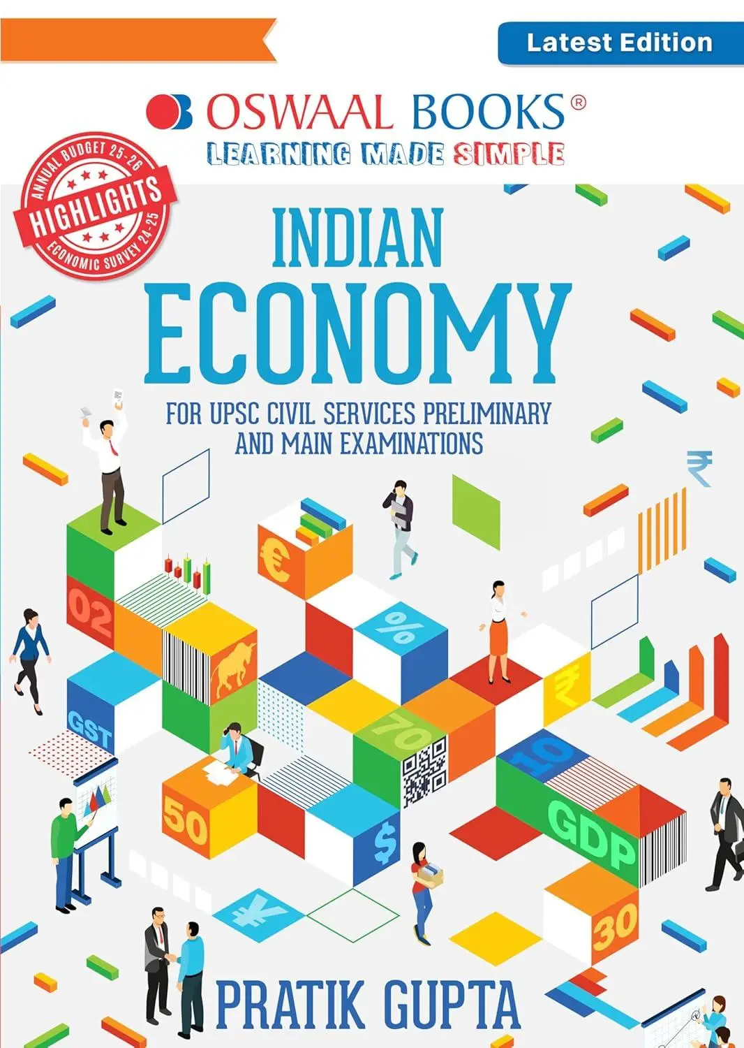 Oswaal Indian Economy for UPSC civil services preliminary and main examinations by Pratik Gupta | 9789362397997