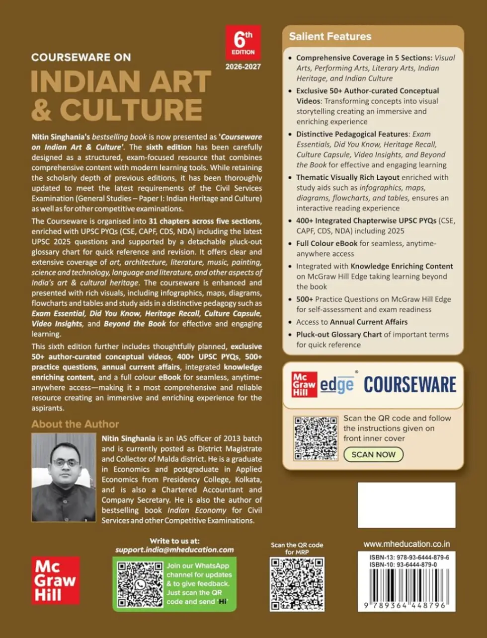 McGraw Hill Indian Art and Culture Courseware, 6e by Nitin Singhania (IAS) for UPSC CSE 2026 | 400+ Solved Previous Years’ Questions (2013–2025) | 9789364448796 view 4