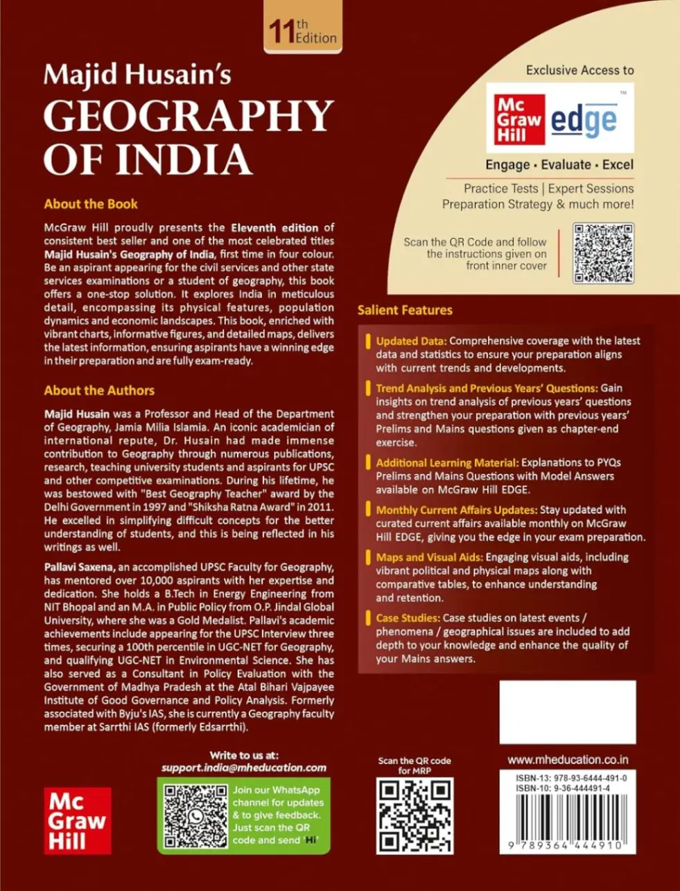 eography of India, 11e for UPSC CSE 2026 by Pallavi Saxena | Solved PYQs | Colour Maps, Graphs & Charts | Learning tricks & Trend analysis | 9789364444910 view 5