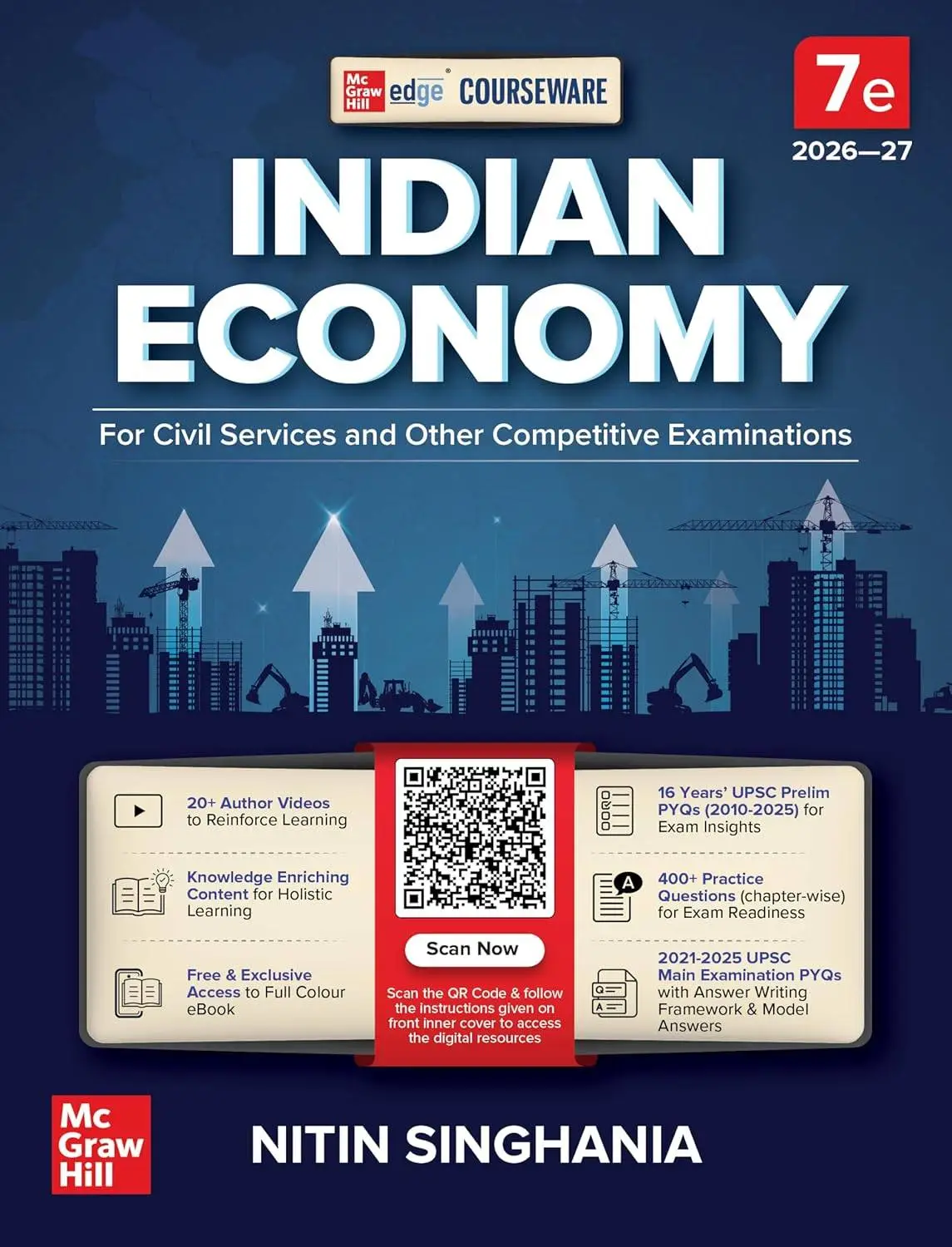 Indian Economy Courseware, 7e by IAS Nitin Singhania for UPSC 2026-27 | 16 Years' Prelims (2010-2025) & Mains PYQs (2021-2025) | 9789364449724